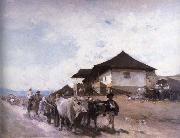 Nicolae Grigorescu Ox Cart at Oratii china oil painting reproduction